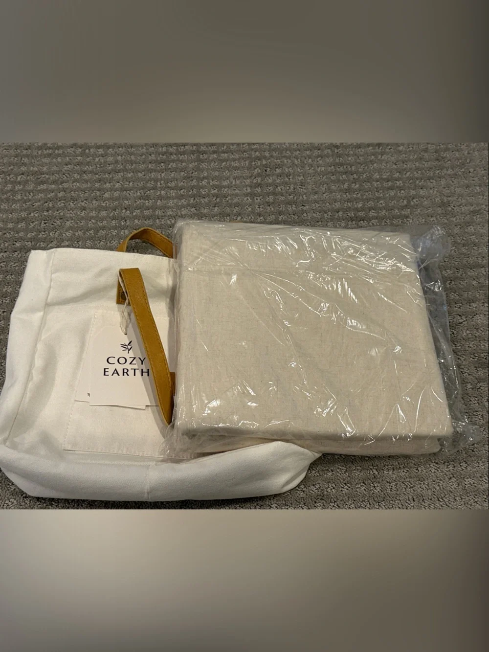NWT Cozy Earth Linen Duvet Cover in Natural